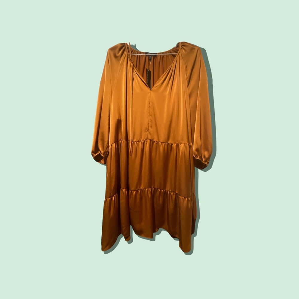 NMT Banana Republic Long Sleeve Satin Dress